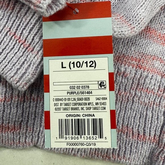 Cat And Jack Girl's Size Large 10-12 Sweater Open Front Cardigan Purple New - Picture 4 of 12